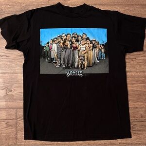 DGA Rolling With the Homies T-Shirt Size Large Black Chicano Style
